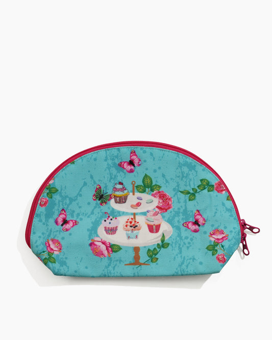 Cupcake Halfmoon Cosmetic Bag