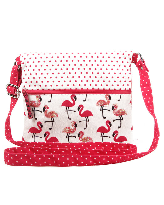 Flamingo Blush folded Sling Bag