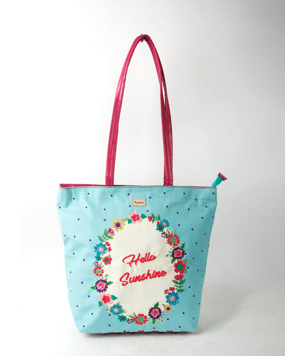 Hello Sunshine Pu Handle Tote Bag