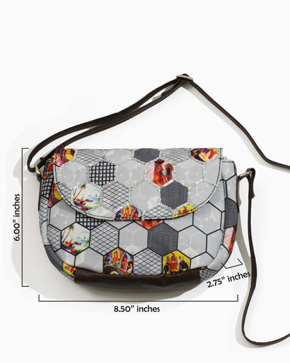 Hexa Pattern Messenger Bag