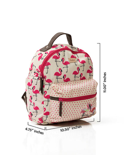 Flamingo Blush Backpack Side Pocket