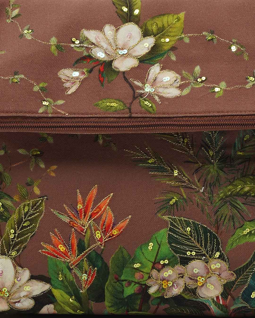 Floral Paradise Foldover Sling Bag