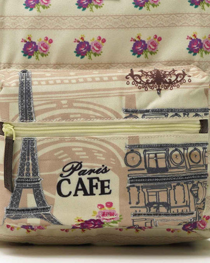 Paris Café Backpack with Side Pockets